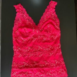 Y2K le chateau Embellished Lace Tank Top